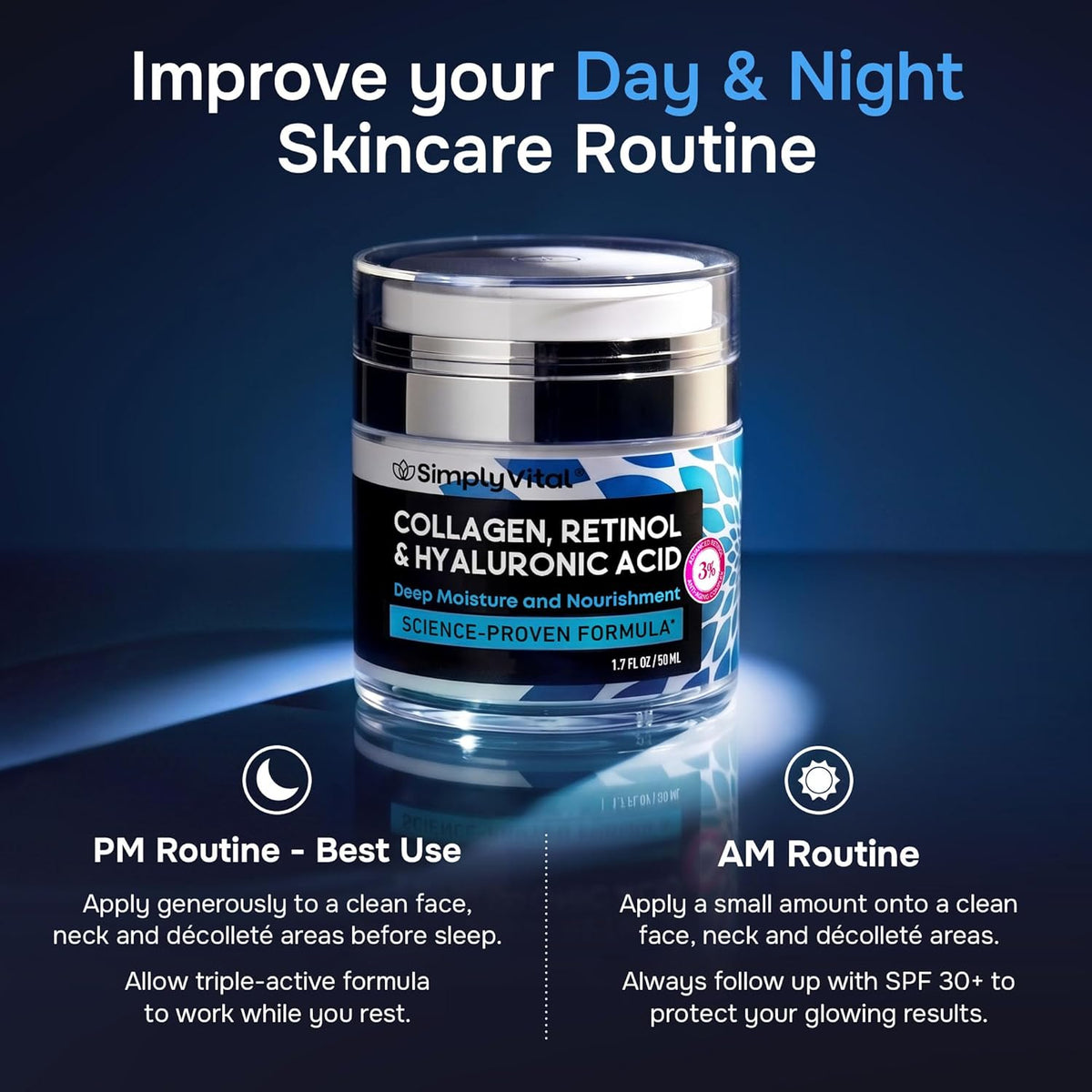 Simply Vital Anti-Aging Face Moisturizer with Retinol
