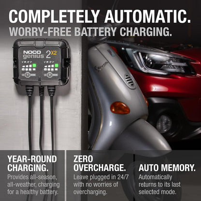 NOCO GENIUS2X2: 4A 2-Bank Smart Battery Charger