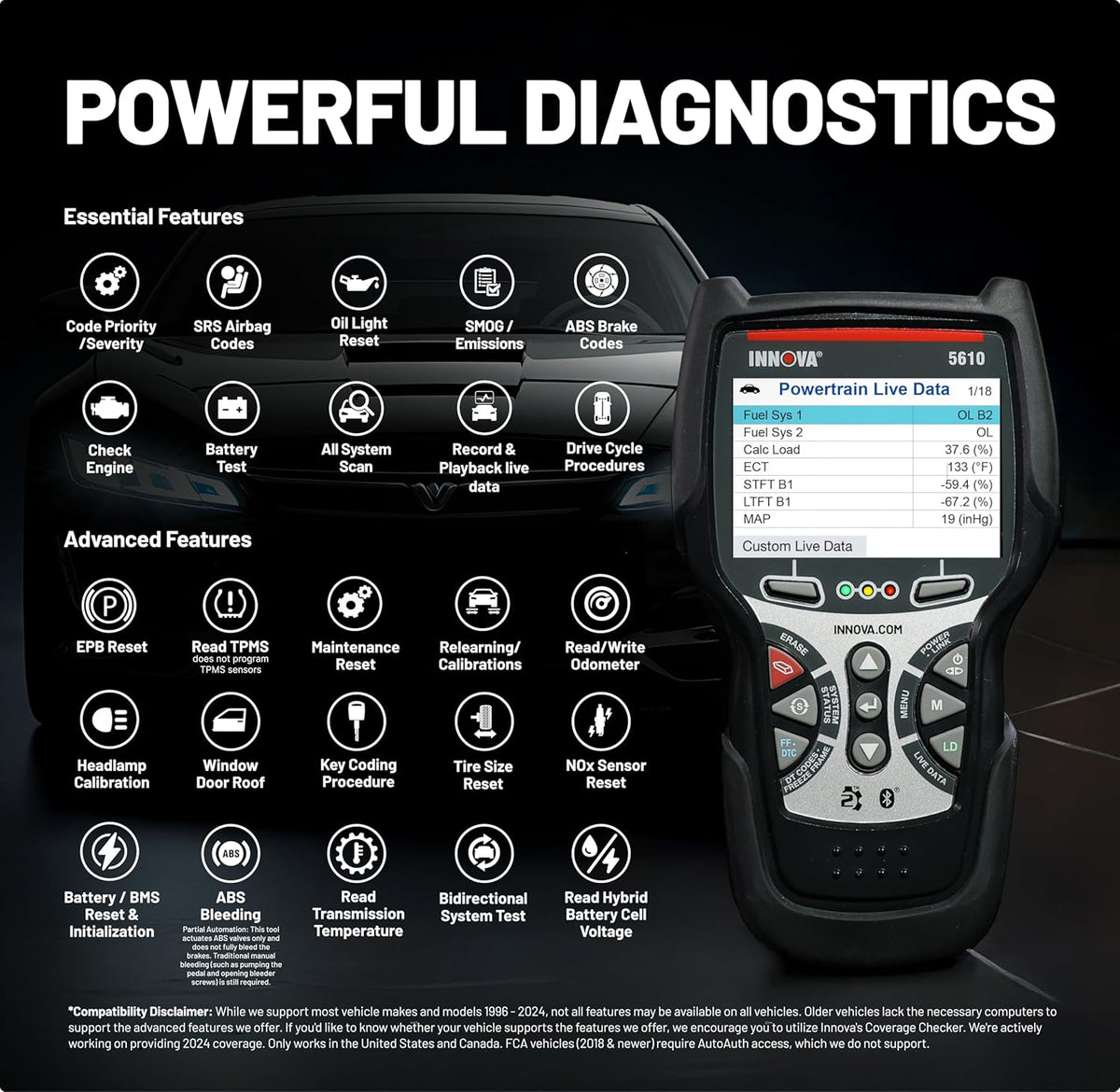 Innova 5610 OBD2 Bidirectional Scan Tool