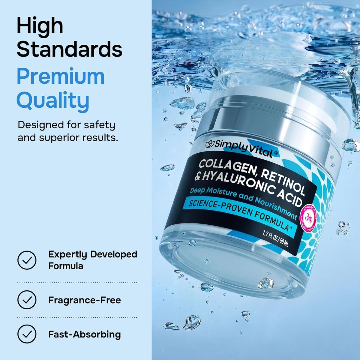 Simply Vital Anti-Aging Face Moisturizer with Retinol