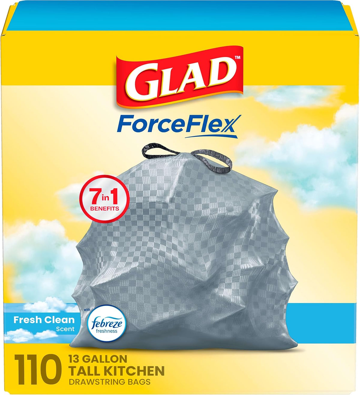 Glad Tall Kitchen Drawstring Trash Bags