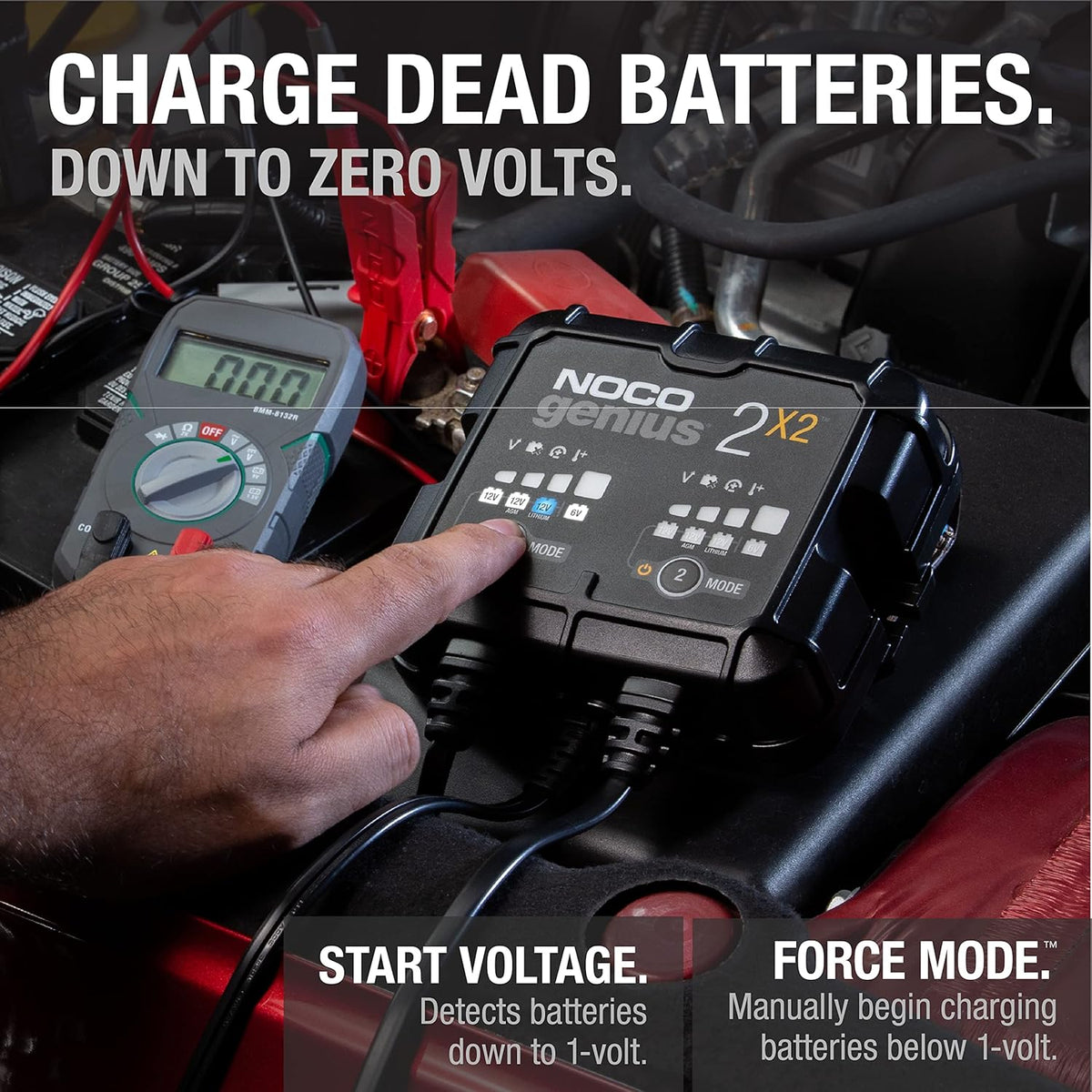 NOCO GENIUS2X2: 4A 2-Bank Smart Battery Charger