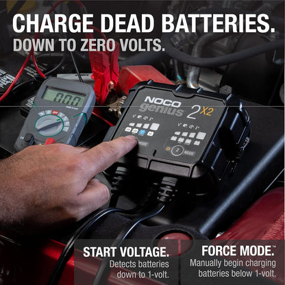 NOCO GENIUS2X2: 4A 2-Bank Smart Battery Charger